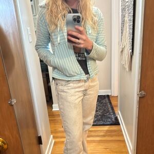 Columbia Striped Light Blue Hoodie